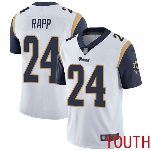 Los Angeles Rams Limited White Youth Taylor Rapp Road Jersey NFL Football 24 Vapor Untouchable